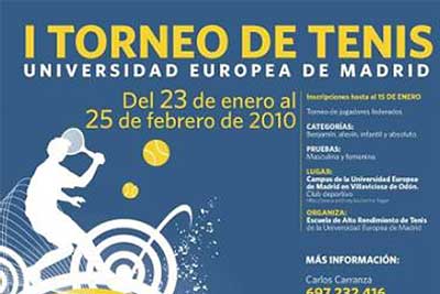 I Torneo de Tenis. Universidad Europea de Madrid