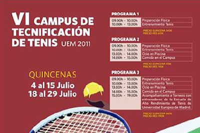 VI Campus de Tecnificación de Tenis de la UEM