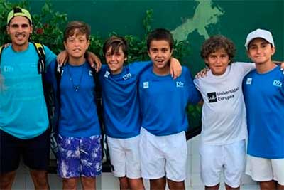 Semifinalistas de nuestro grupo de tenis en el Campeonato de España por equipos alevín masculino