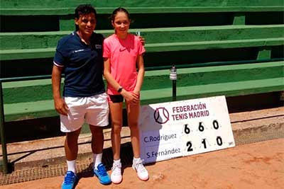Carlota Rodríguez, Campeona de Madrid Alevín. Escuela Alto Rendimiento de Tenis