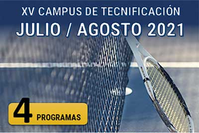 Abierto del plazo de inscripción para el campus de tecnificación de tenis UE 2021
