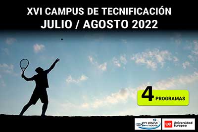 Abierto del plazo de inscripción para el campus de tecnificación de tenis UE 2022