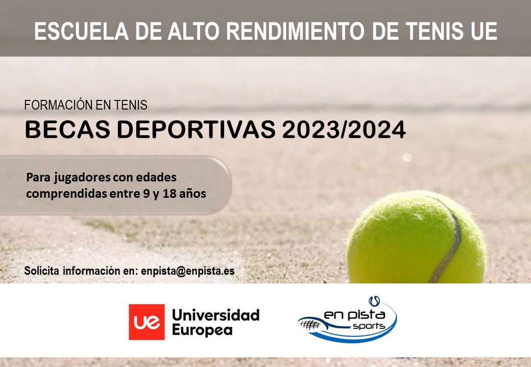 Formación en Tenis. Becas deportivas 2023/2024