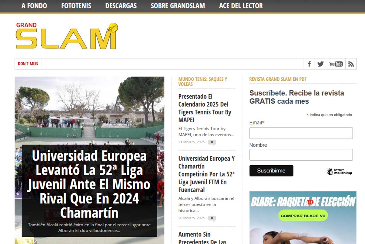 El equipo de la UE en la revista Grand Slam de Tenis