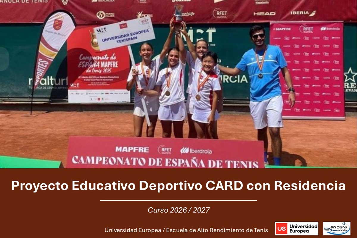 Proyecto educativo-deportivo con residencia de la Escuela de Alto Rendimiento de Tenis de la UE 2026/2027