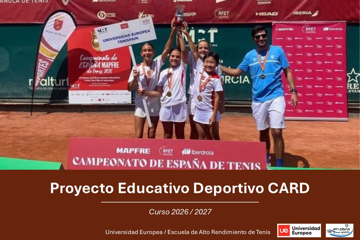 Proyecto educativo-deportivo de la Escuela de Alto Rendimiento de Tenis de la UE 2026/2027